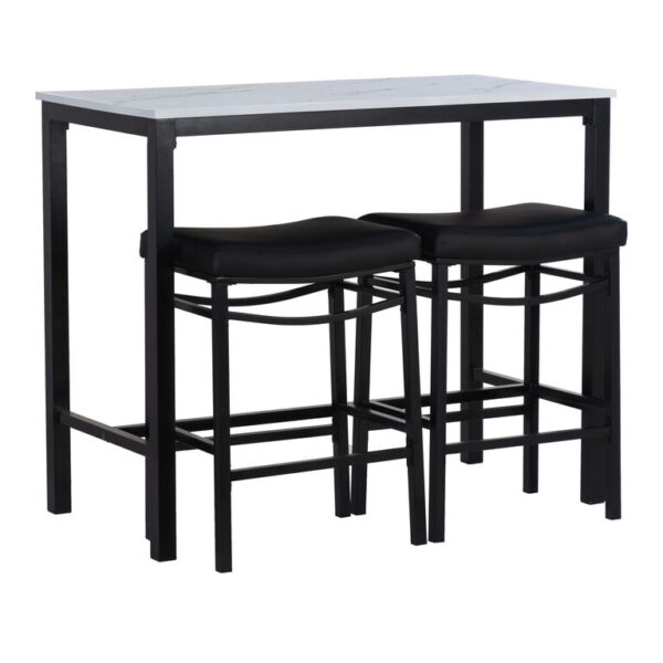 Aria Metal 3 Piece Counter Height Dining Set
