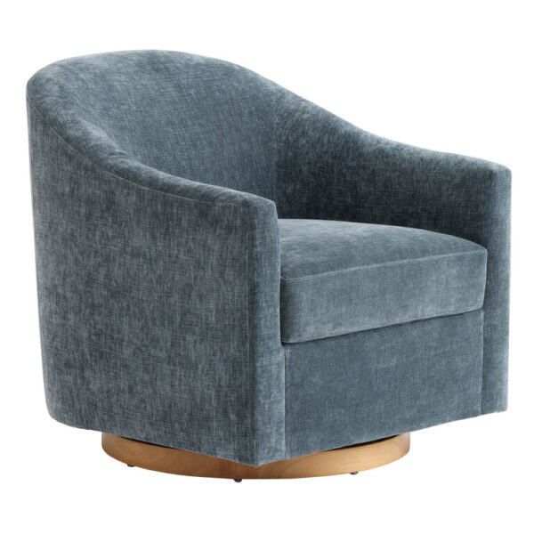 Augustine Chenille Slope Arm Upholstered Swivel Chair
