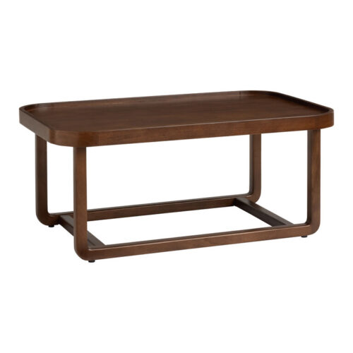 Brinley Deep Walnut Curved Tray Top Coffee Table