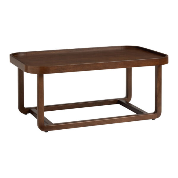 Brinley Deep Walnut Curved Tray Top Coffee Table Brinley Deep Walnut Curved Tray Top Coffee Table