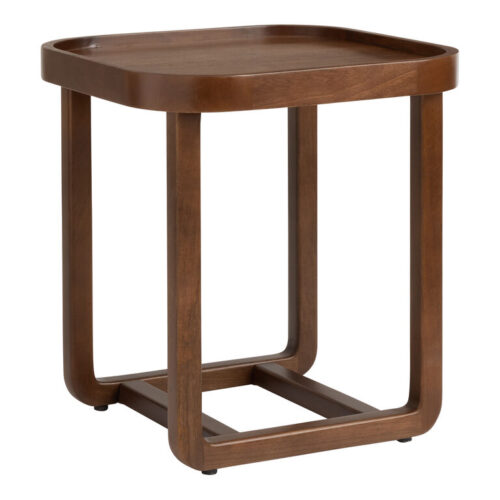 Brinley Deep Walnut Curved Tray Top End Table