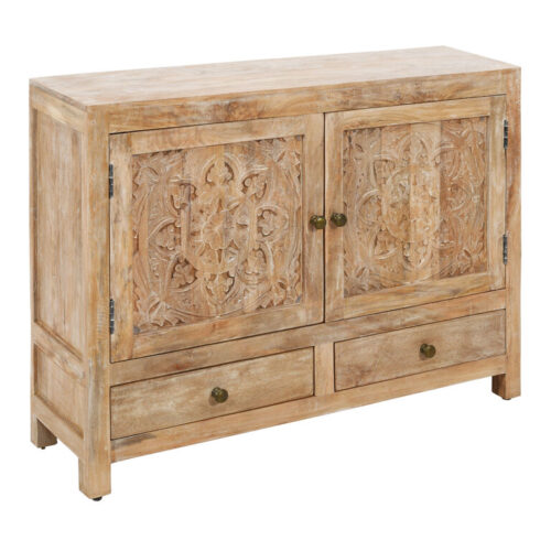 Burdett Whitewash Carved Wood Storage Cabinet Burdett Whitewash Carved Wood Storage Cabinet