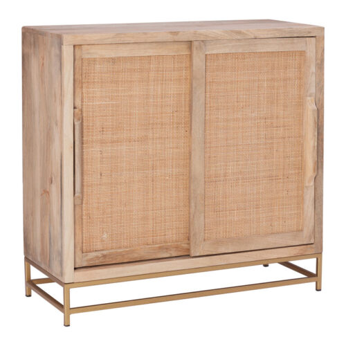 Cresset Wood and Rattan Cane Sliding Door Storage Cabinet Cresset Wood and Rattan Cane Sliding Door Storage Cabinet