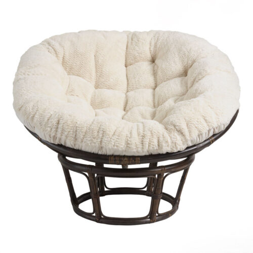 Faux Fur Papasan Chair Cushion Faux Fur Papasan Chair Cushion