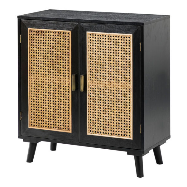 Harleen Wood and Cane Storage Cabinet