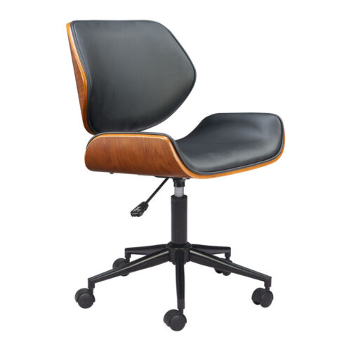 Jack Black Faux Leather and Wood Upholstered Office Chair