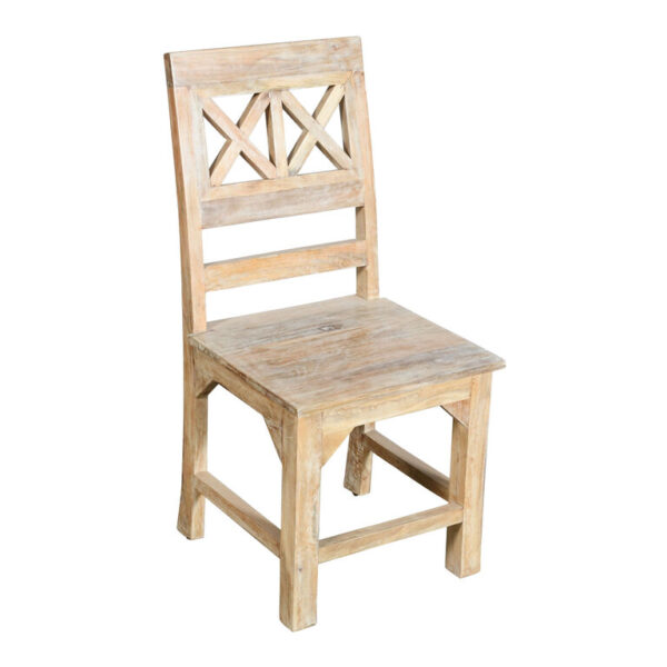 Lilestone Natural Mango Wood Dining Chair 2 Piece Set
