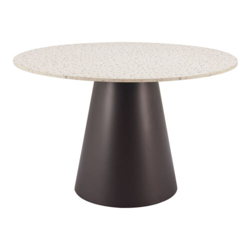 Maven Round Faux Terrazzo and Bronze Pedestal Dining Table Maven Round Faux Terrazzo and Bronze Pedestal Dining Table