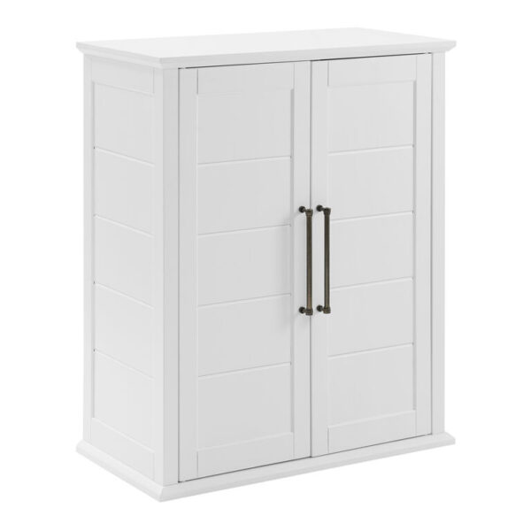 Orsman White Wood Farmhouse Stackable Storage Cabinet