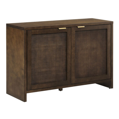 Paget Brown Wood Media Stand with Record Storage Paget Brown Wood Media Stand with Record Storage