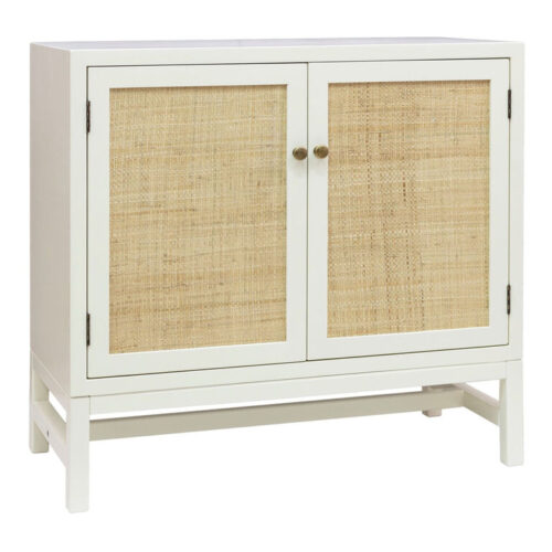 Romer Wood and Raffia Cane Storage Cabinet Romer Wood and Raffia Cane Storage Cabinet
