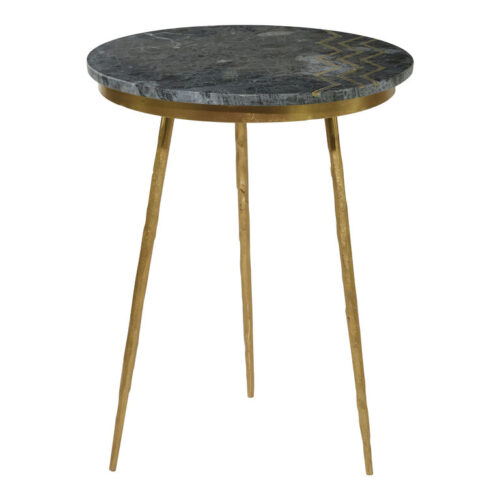 Suncrest Round Green Marble and Gold Metal Side Table Suncrest Round Green Marble and Gold Metal Side Table