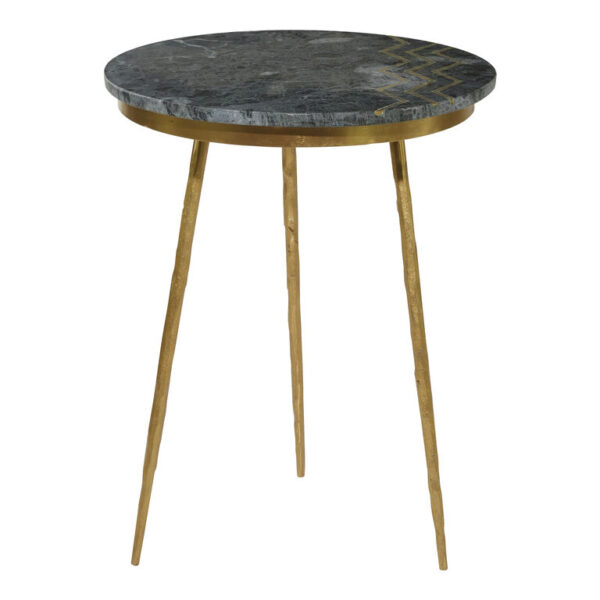 Suncrest Round Green Marble and Gold Metal Side Table Suncrest Round Green Marble and Gold Metal Side Table