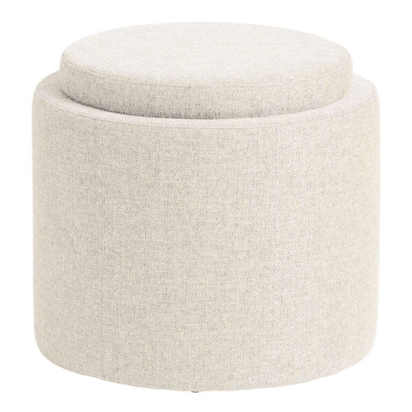 Thompkins Round Basketweave Upholstered Storage Ottoman Thompkins Round Basketweave Upholstered Storage Ottoman