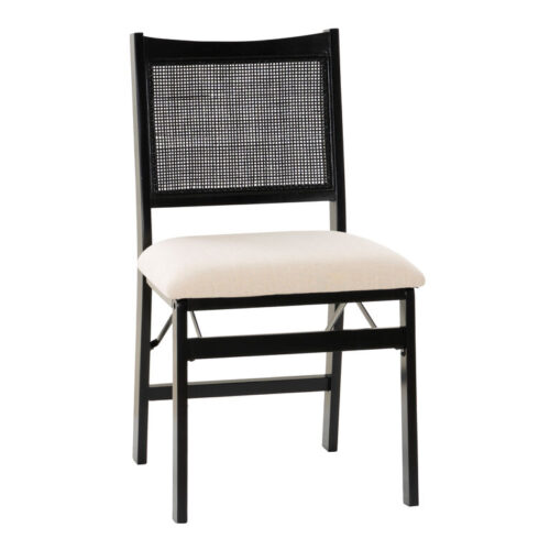 Warren Wood and Rattan Cane Folding Dining Chair Warren Wood and Rattan Cane Folding Dining Chair