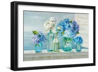 A Beautiful Day at the Beach - Black Framed Art Print Wall Art, 18x12