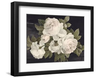 Antique Roses - Black Framed Art Print Wall Art, 12x9
