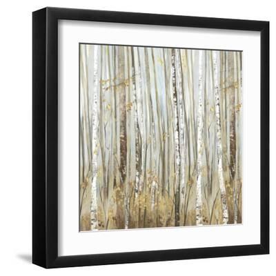 Birchscape II - Black Framed Art Print Wall Art, 12x12