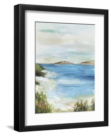 Blue Beach I - Black Framed Art Print Wall Art, 9x12