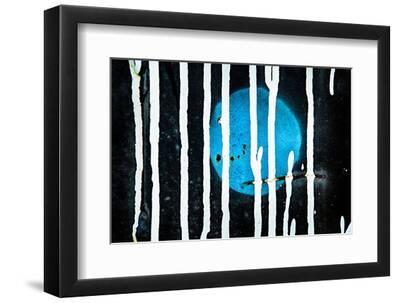 Blue Moon - Black Framed Art Print Wall Art, 12x8 Blue Moon - Black Framed Art Print Wall Art, 12x8