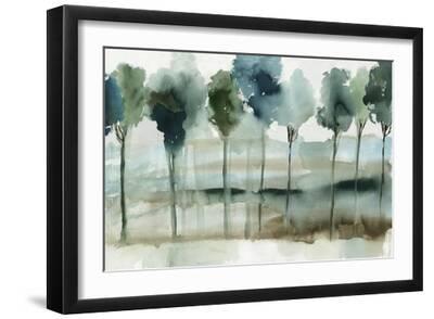 Blue Reflection Forest - Black Framed Art Print Wall Art, 18x12