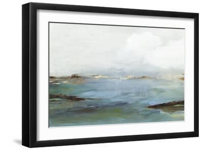 Blue Shore Serene - Black Framed Art Print Wall Art, 18x12