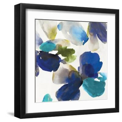 Blue Velvet II - Black Framed Art Print Wall Art, 12x12