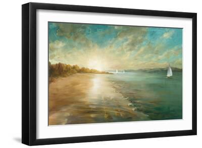 Coastal Glow - Black Framed Art Print Wall Art, 18x12