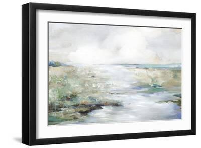 Green Beach - Black Framed Art Print Wall Art, 18x12
