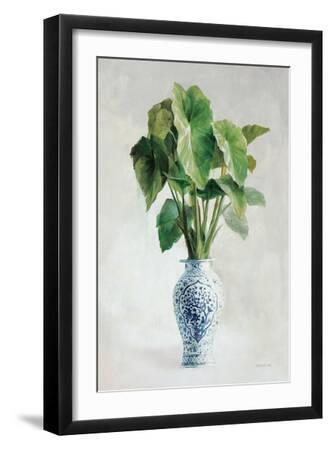 Greenhouse Palm Chinoiserie I - Black Framed Art Print Wall Art, 12x18