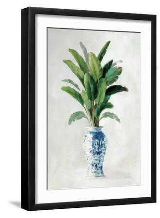 Greenhouse Palm Chinoiserie II - Black Framed Art Print Wall Art, 12x18
