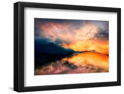 Imagine Sunset - Black Framed Art Print Wall Art, 12x8 Imagine Sunset - Black Framed Art Print Wall Art, 12x8
