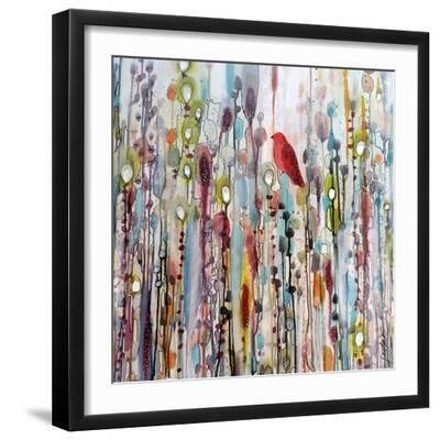 La Vie Comme Un Passage - Black Framed Art Print Wall Art, 16x16