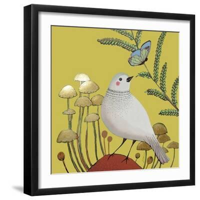 Le Petit Sentier Jaune Bebe - Black Framed Art Print Wall Art, 16x16 Le Petit Sentier Jaune Bebe - Black Framed Art Print Wall Art, 16x16