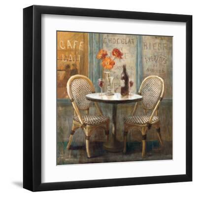Meet Me at Le Cafe I - Black Framed Art Print Wall Art, 12x12