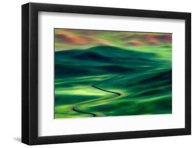 Palouse from Steptoe Butte - Black Framed Art Print Wall Art, 12x8