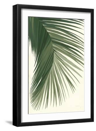 Retro Big Leaf II Green - Black Framed Art Print Wall Art, 12x18