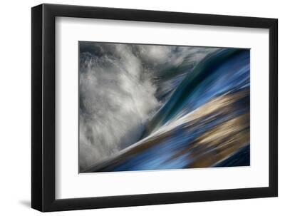 River Wave - Black Framed Art Print Wall Art, 12x8