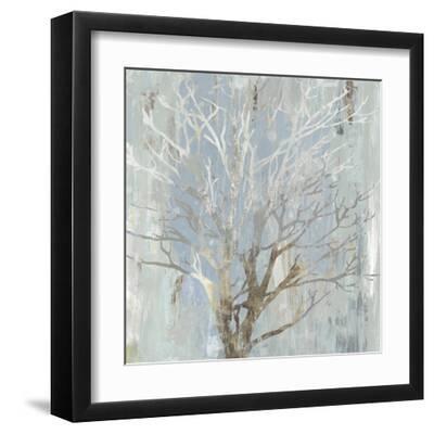 Silver Tree - Black Framed Art Print Wall Art, 12x12