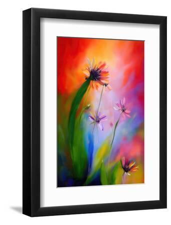 Spring Garden 2 - Black Framed Art Print Wall Art, 8x12
