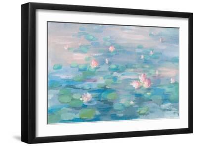 Sunrise Waterlilies Crop - Black Framed Art Print Wall Art, 18x12