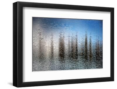 The Lake - Black Framed Art Print Wall Art, 12x8