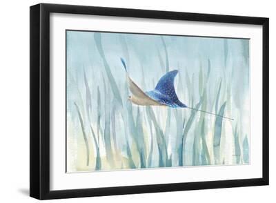 Undersea Ray - Black Framed Art Print Wall Art, 18x12