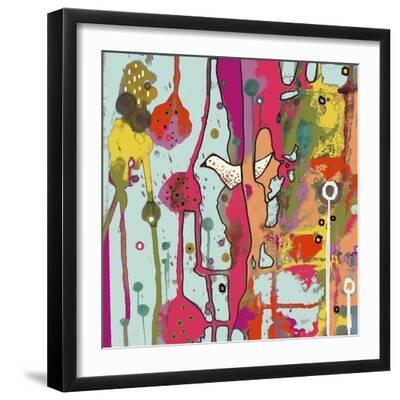 Une Chanson - Black Framed Art Print Wall Art, 16x16