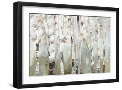 White Birch Forest - Black Framed Art Print Wall Art, 18x12